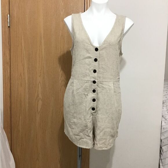 Madewell V-Neck Button-Down Romper New Size 12 - Picture 3 of 16